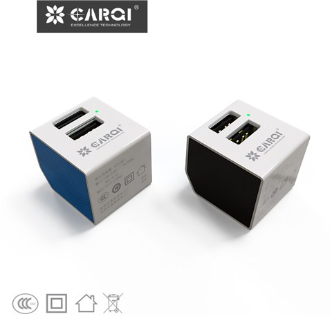 双口迷你USB手机充电器AC21D07