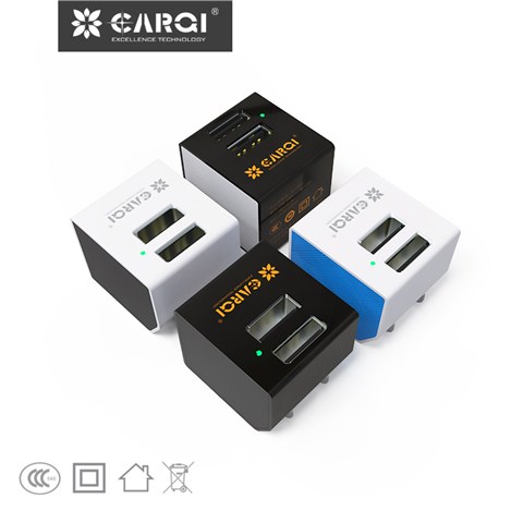 双口迷你USB手机充电器AC21D07